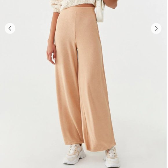 wide leg fleece sweatpants